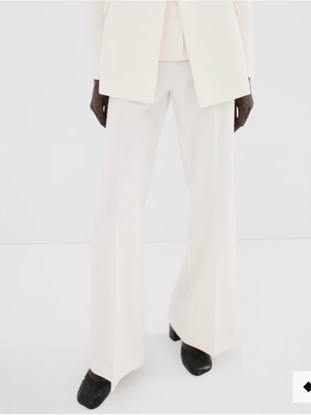 White Mango High-Waist Suit Pants